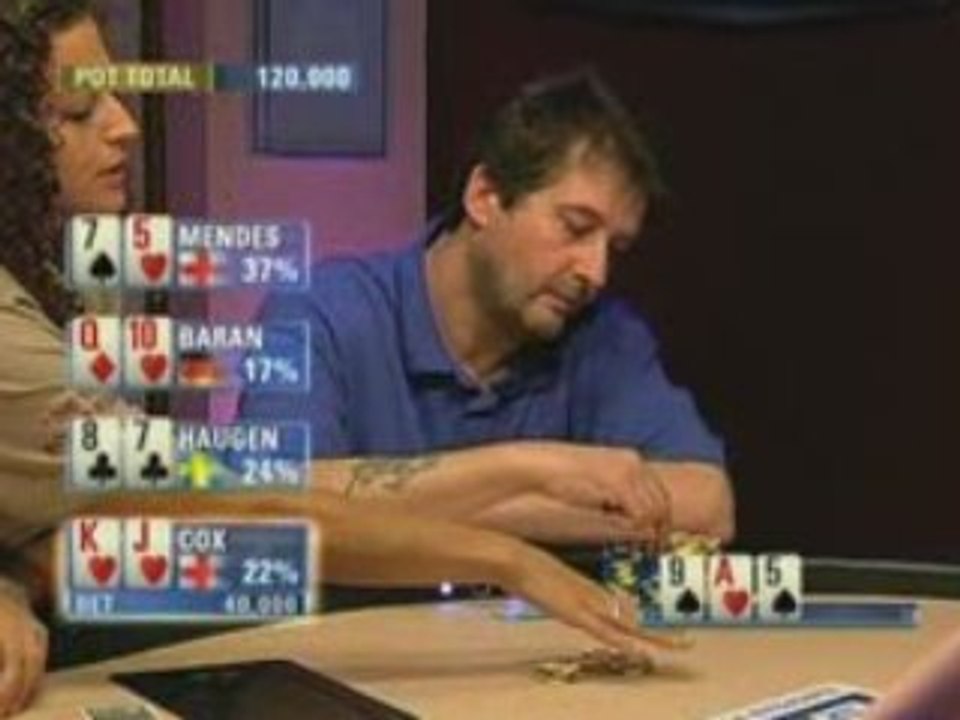 Poker EPT 4 Londres Cox  Vs Haugen Vs Mendes