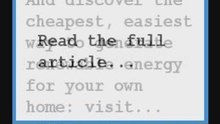 Residential Wind Power - Why Don't You Make Power At Home...