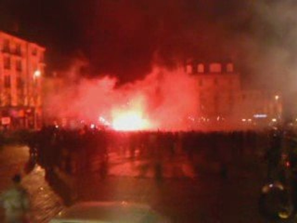 Place d'Armes après la victoire de Rodez face au PSG