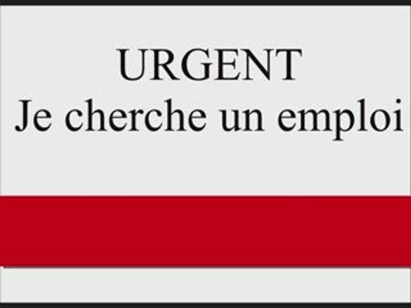 Urgent Cherche Emploi Video Dailymotion