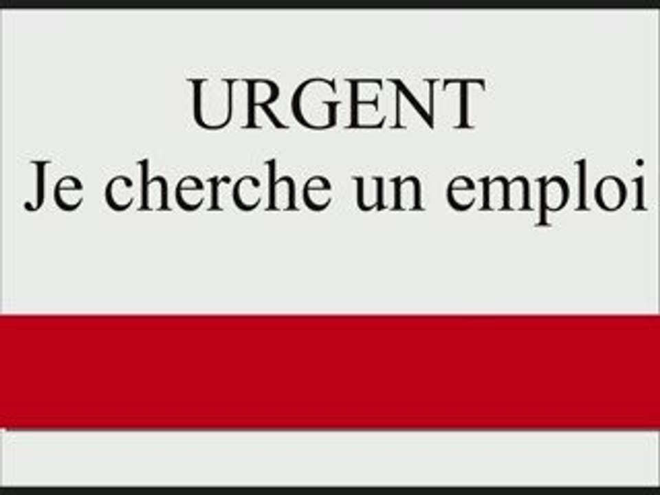 Urgent Cherche Emploi Video Dailymotion