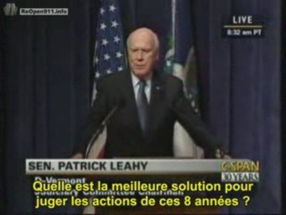Le Sénateur Leahy veut une Commission sur les années Bush