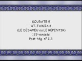 Coran sourate 009 at-tawbah le repentir budair 1/4 vostfr