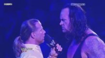 Shawn Michaels confronts the Undertaker on RAW March 9th