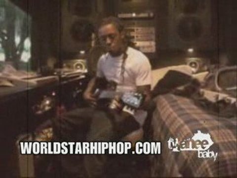 Lil Wayne Playing Prom Queen On Guitar In His Studio Room