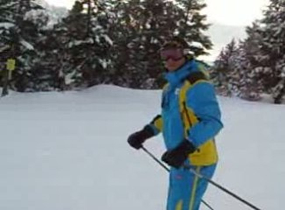 Bobi skiing
