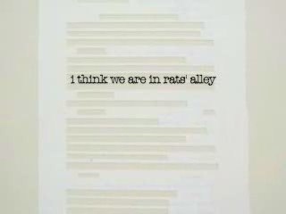 i think we are in rats' alley (2) / 't barre land