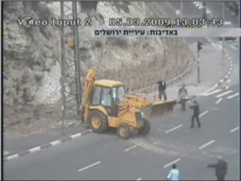 Bulldozer Terror Attack a bus in Jerusalem 5/3/09