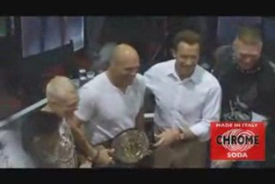 Arnold Schwarzenegger & UFC Stars Randy Couture, Lesnar