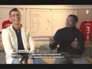 Cristiano Ronaldo  et Evra sur france 2