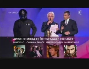 Victoires de la musique remises par Cerrone à Martin Solveig