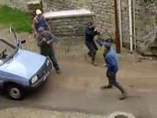 Bagarre a coup de baton