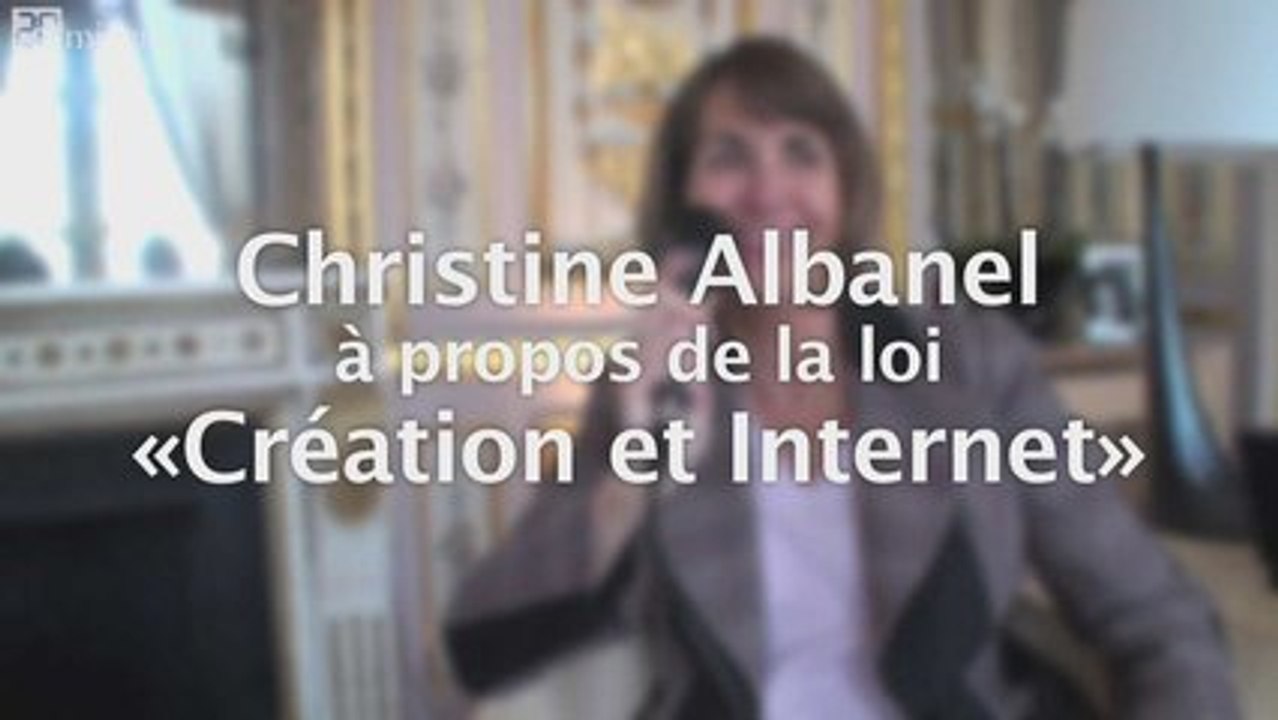 Christine Albanel à propos de la loi "Création et Internet"