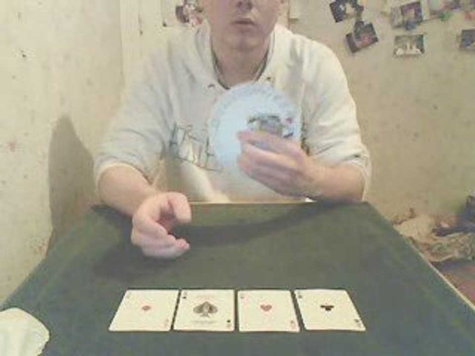 manipulation de cartes (les 4 as sauteur)
