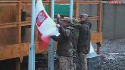 Le drapeau polonais de Ghazni