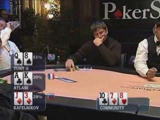 Poker EPT 1 Tony G wins pot vs Atlani