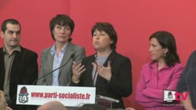 Libertés publiques : Point presse de Martine Aubry