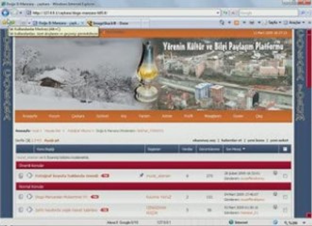 imageshack.us resim yüklemek ve siyeye yüklenen resmi koymak