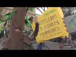 Greenpeace, GL de Bordeaux. Action contr la déforestation.