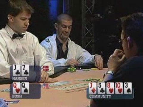 Poker EPT 1 Monte Carlo Bush and Gus Hansen play a big pot