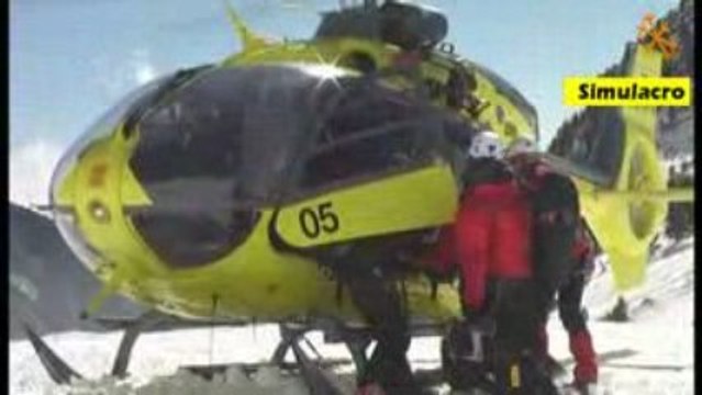 Simulacro rescate en avalanchas