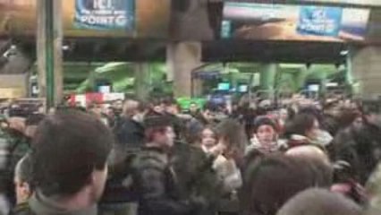 Charge crs a gare montparnasse le 5 mars 2009