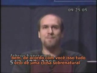 Um cristão idiota ameaça ateus