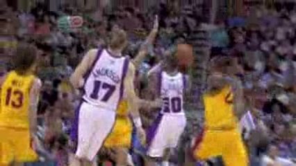 Nba Lebron James big block on leandro Brabosa