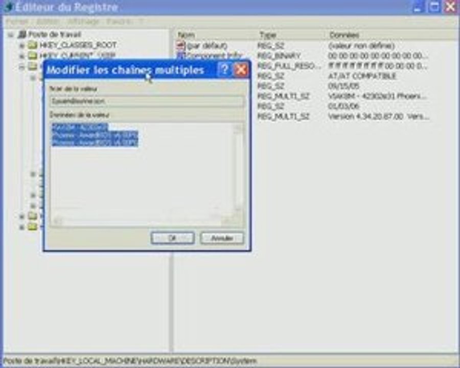 Connaître le nom et la version du bios de votre machine via