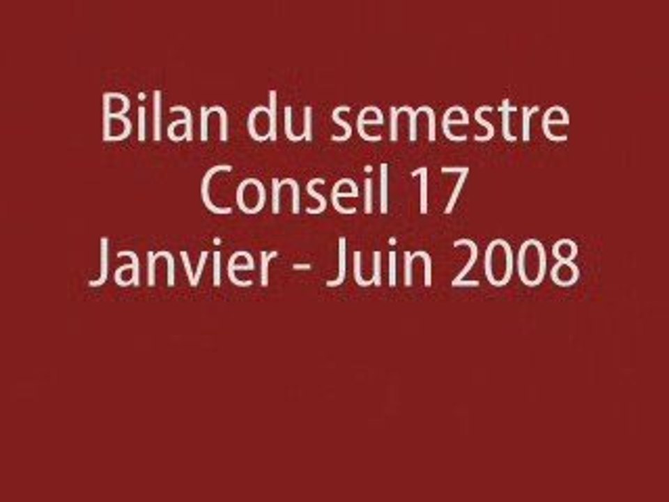 Bulletin Semestrielle Activités 2008 - C17