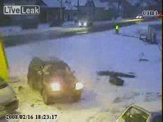 Suv Crashes into Gas Station