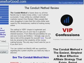 The Conduit Method - Work at Home for Good