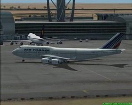 FS2004 Vol AF 1207 B747 Arrivée à Dubai