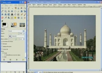 GIMP - Effacer une partie de la photo au tampon