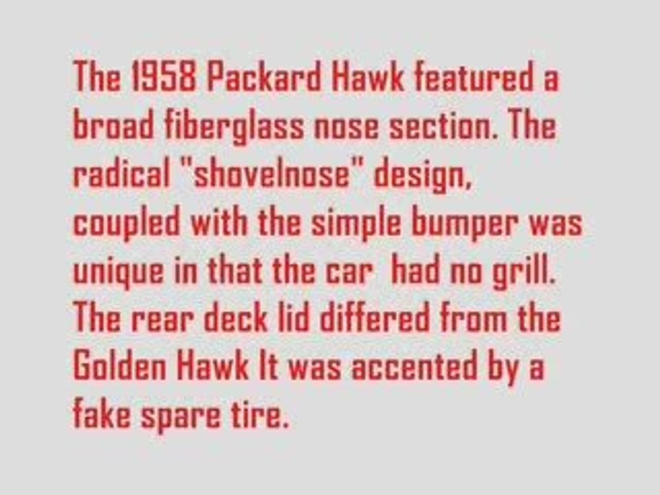 Studebaker Hawk Lineup