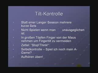 Pokerschulen Bonus-Lektio Tilt-Kontrolle