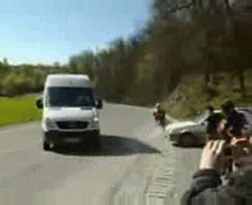 Accident moto vs camion