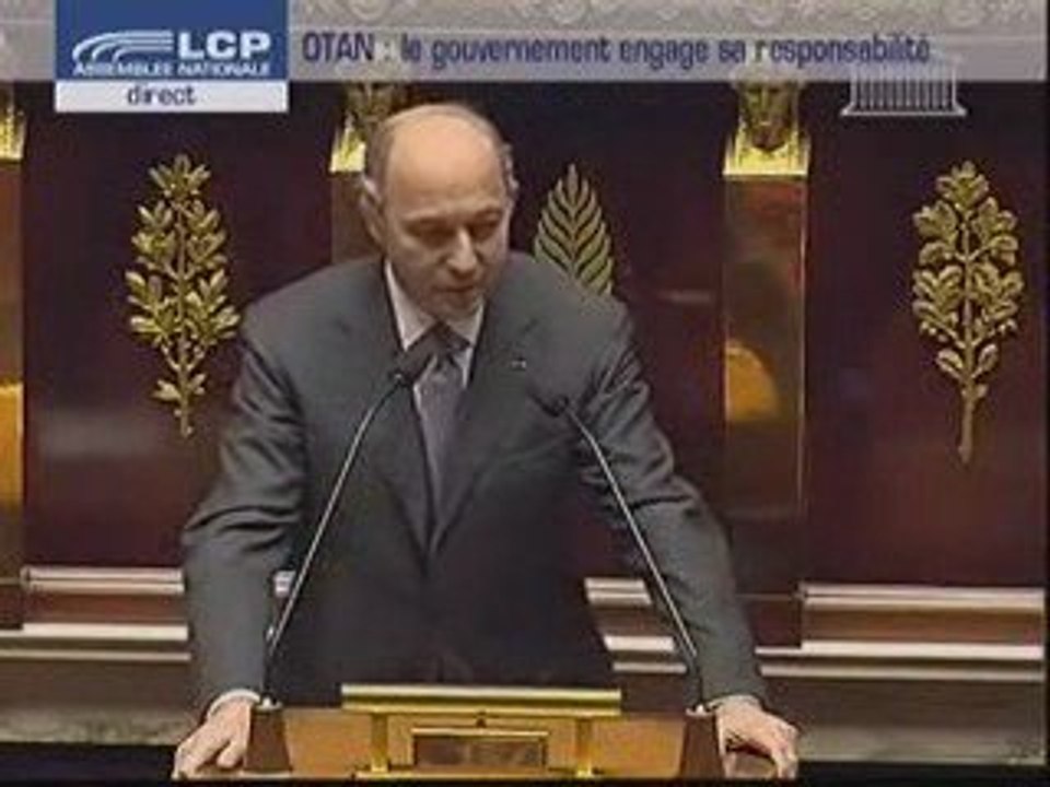 Partie 1sur2 Laurent Fabius sur l'OTAN à l'A.N. le 17mars09