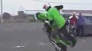 Kawasaki Z1000 Street Stunt Riding