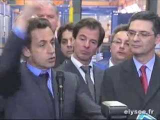 Nicolas Sarkozy, chez Alstom, à Ornans