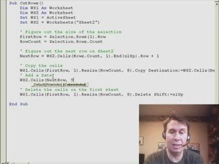 MrExcel's Learn Excel #973 - Move Rows Macro