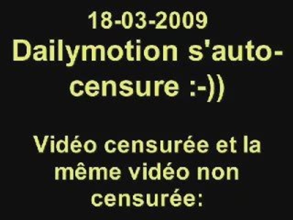 Dailymotion s'auto-censure