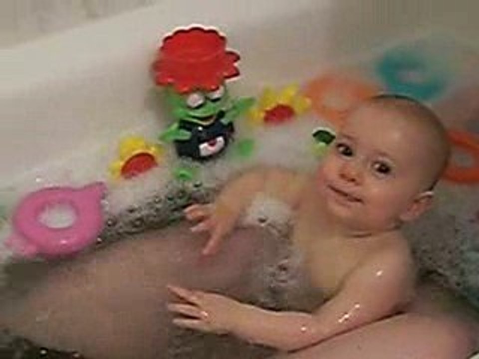 le bain avec mon papa