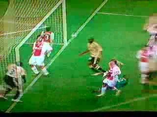 but de MEARS  ajax / om 8e finale UEFA retour