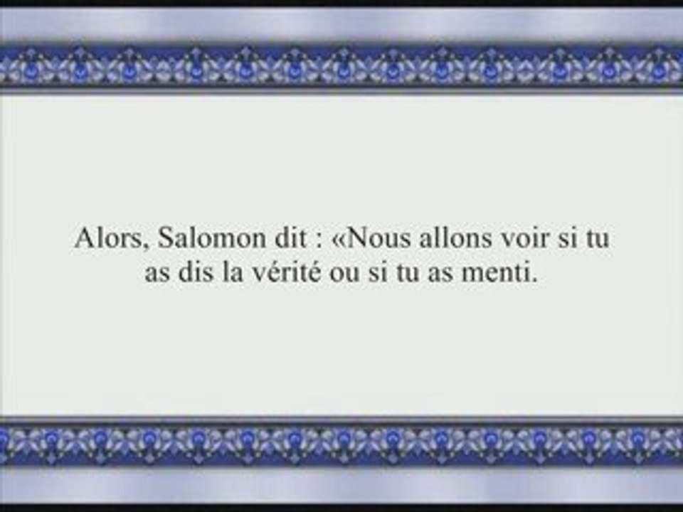 Sourate 27 Al-Naml ( LES FOURMIS ) versets 1-53