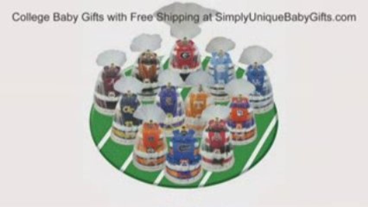 College Team Diaper Cake Gift - Free Shipping and Baby Gift