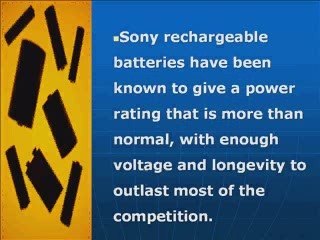 10, 000 miles And Running - Sony Rechageable Batteries