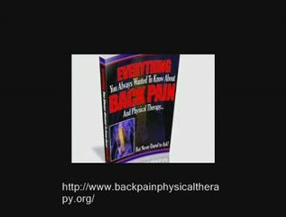 Back pain and physical therapy