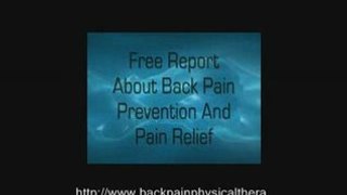 Back pain and physical therapy