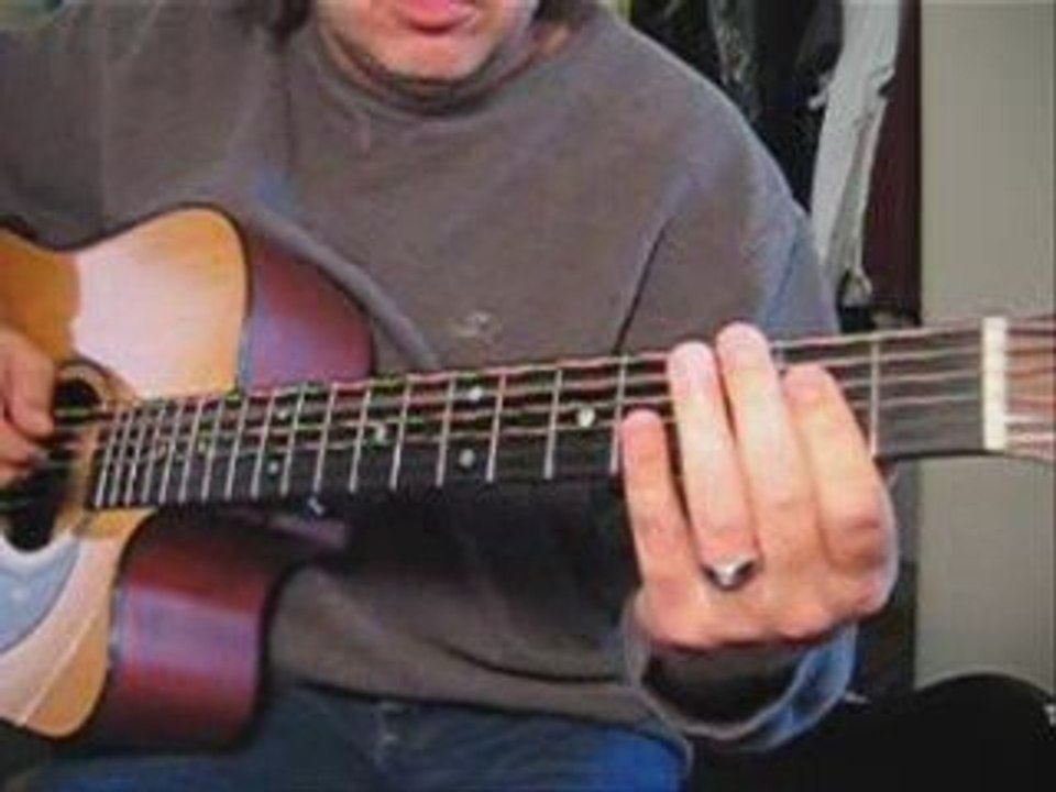 Acoustic lick in A Free guitar lesson Rhythm Country